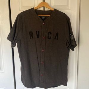 Rvca mens baseball jersey shirt size large